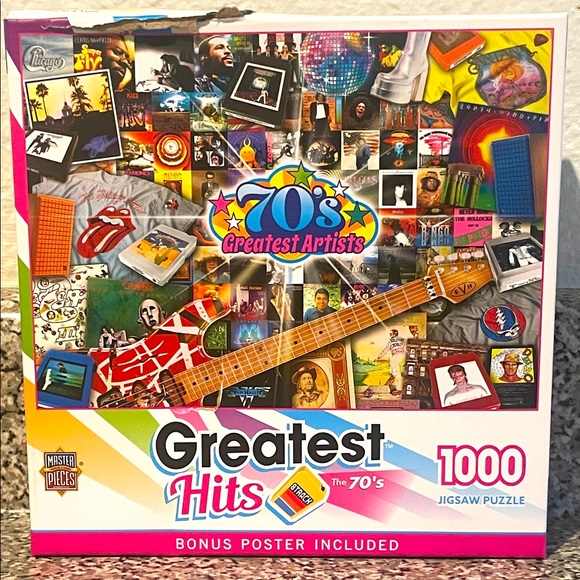 ‼️BOGO FREE‼️ Master Pieces Greatest Hits The 70’s 1000 Piece Jigsaw Puzzle - Picture 1 of 3